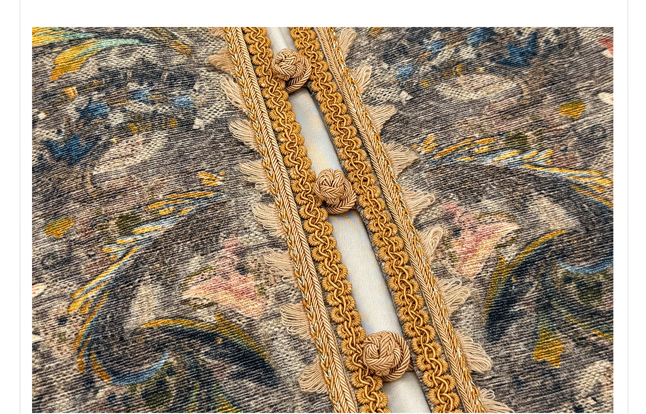 Bộ váy áo khoác + đầm maxi thắt eo phong cách Tân Trung Hoa, họa tiết jacquard nổi bật — nửa váy, Trang chủ, áo khoác chi tiết 19
