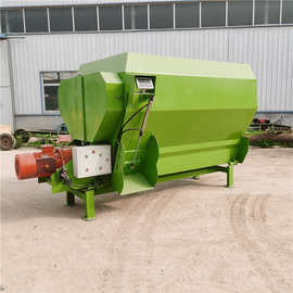 秸秆混合豆渣搅拌机 双螺旋12方拌料机 固定底座搅拌机图片
