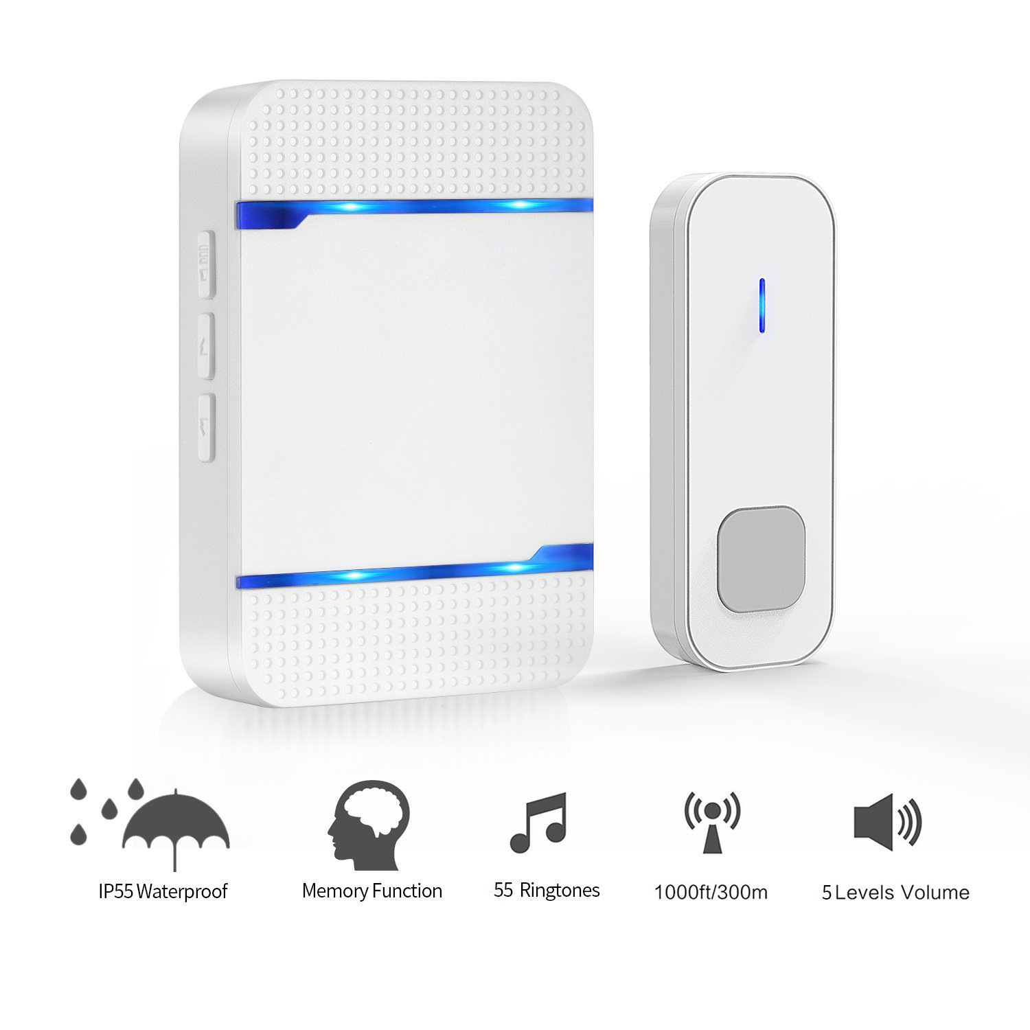 厂家直供 远距离 防水 家用 电子 遥控 音乐 叮咚无线门铃 批发