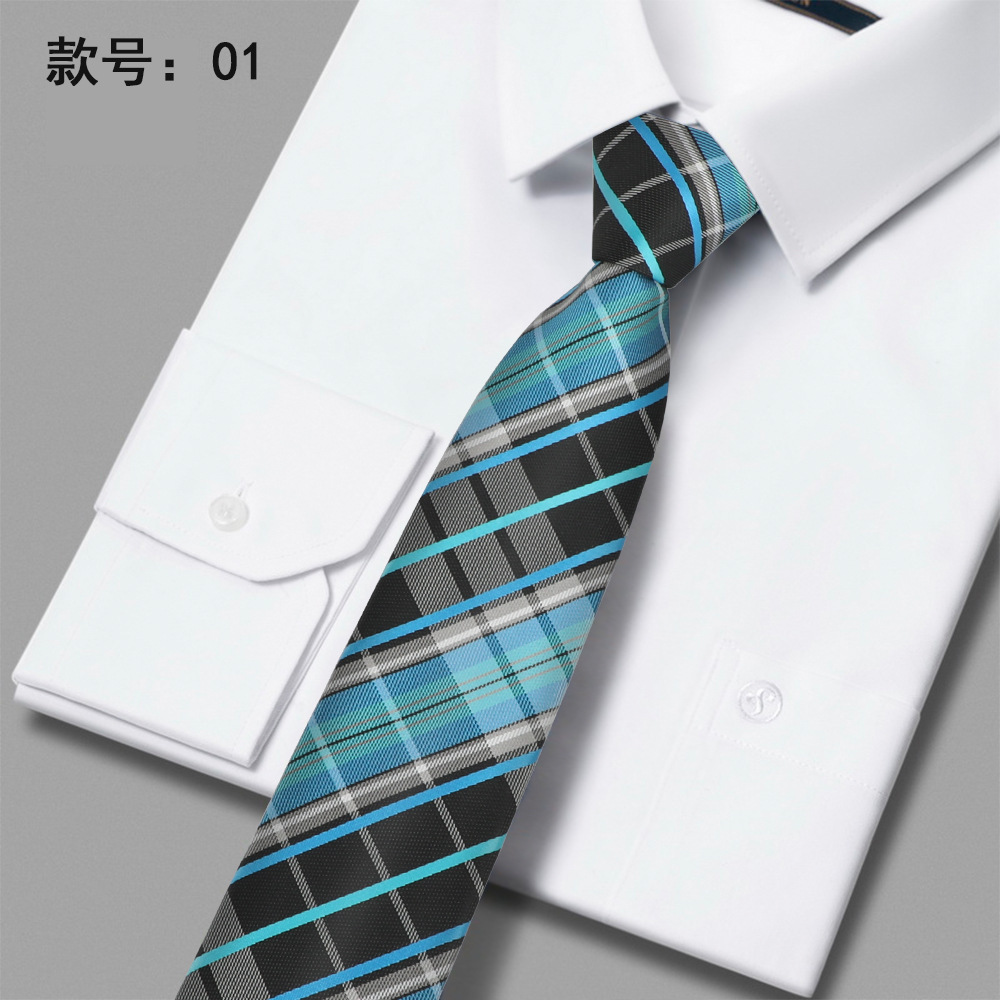 2023 nueva corbata de poliéster 6cm corbata casual de negocios de poliéster casual de negocios para hombres en stock al por mayor