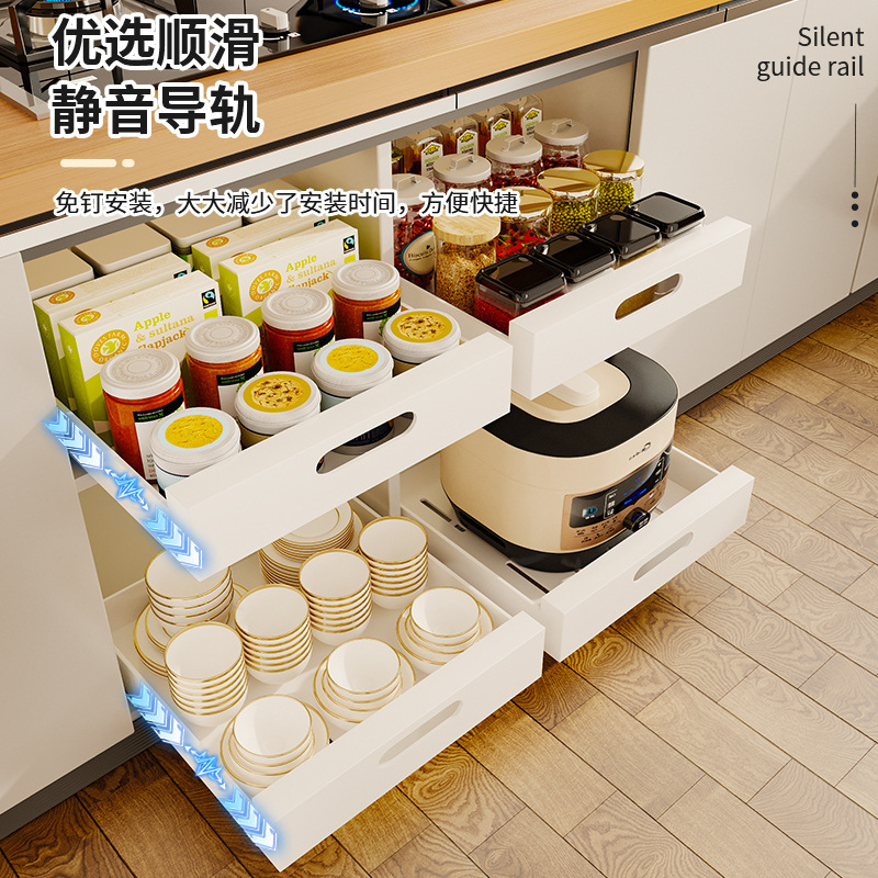 新しい引き出しバスケット収納食器棚食器棚食器棚小型キャビネット棚家庭用キッチンシンク水たまりバスケット|undefined