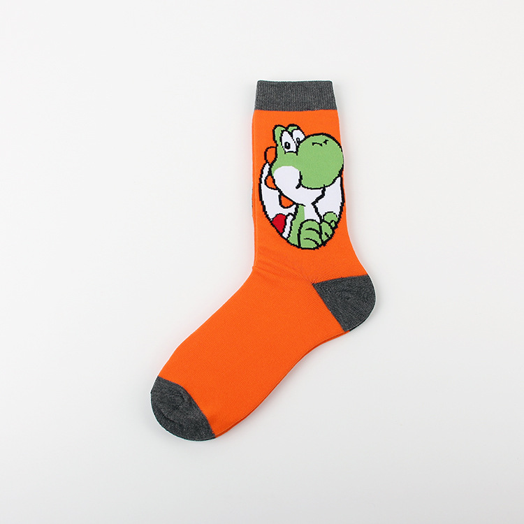 Juego de dibujos animados Marima casual deportes jacquard pareja de algodón de mujer calcetines de media pantorrilla calcetines de marea medias de hombre