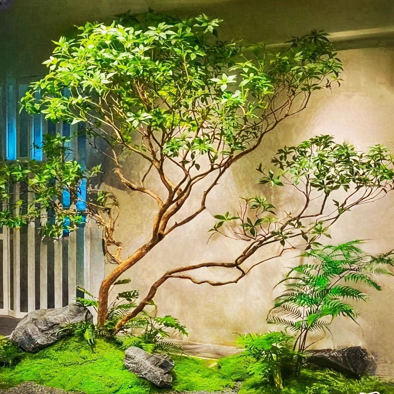 高級馬酔木天井造景ショーウインドー植物室内シミュレーション緑植装飾樹大型偽樹シンプル景観|undefined
