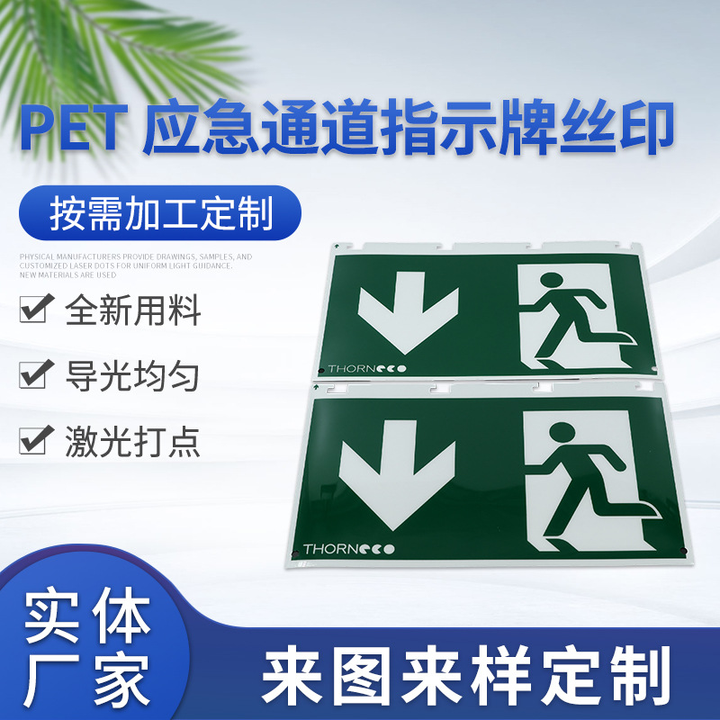 供应多种规格PET应急通道指示牌  安全出口指示灯消防指示牌批发