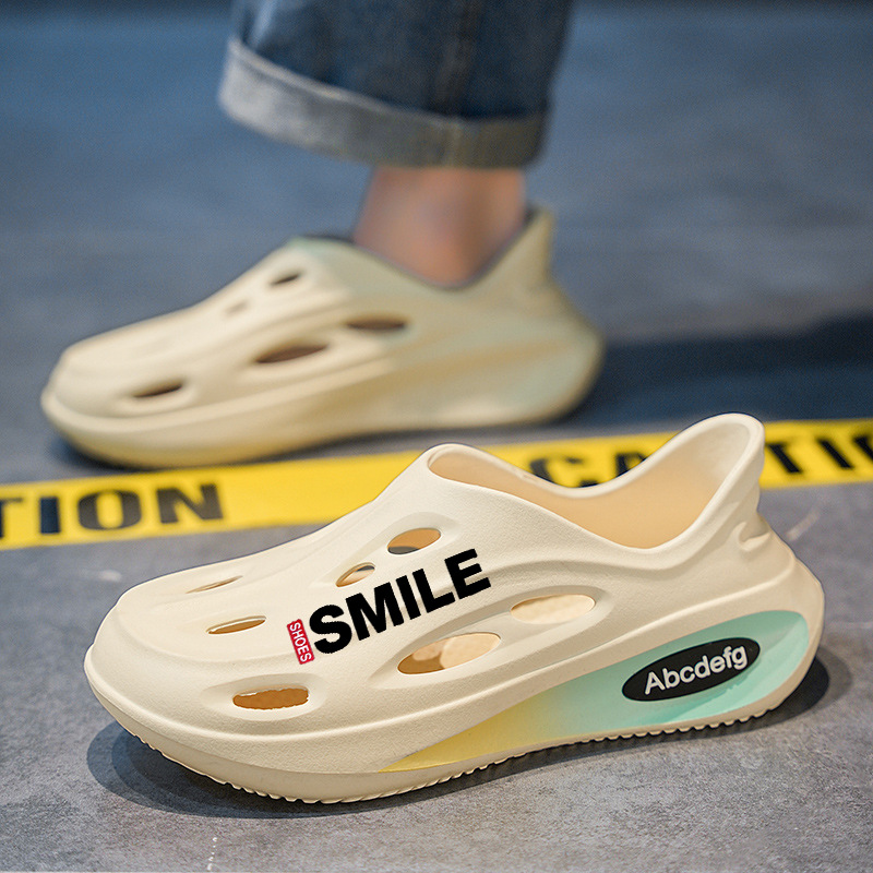 Zapatos con agujeros de coco transfronterizos para hombres, estilo nuevo de verano, deportes antideslizantes, ocio, sandalias todo incluido, zapatos de playa para hombres