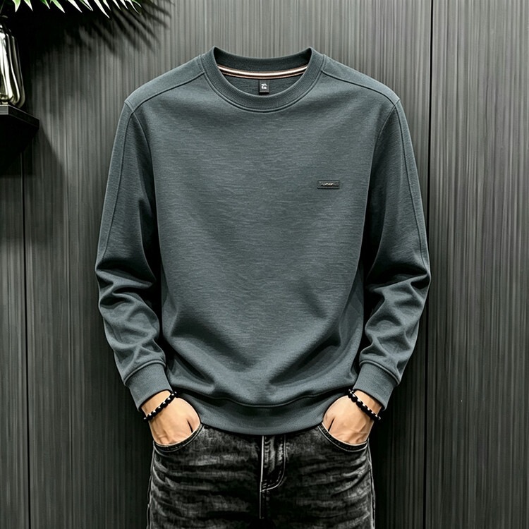 Wool is the main material, with a substantial amount of silk used in the sweatshirt Wool is the main material, with a substantial amount of silk used in the sweatshirt