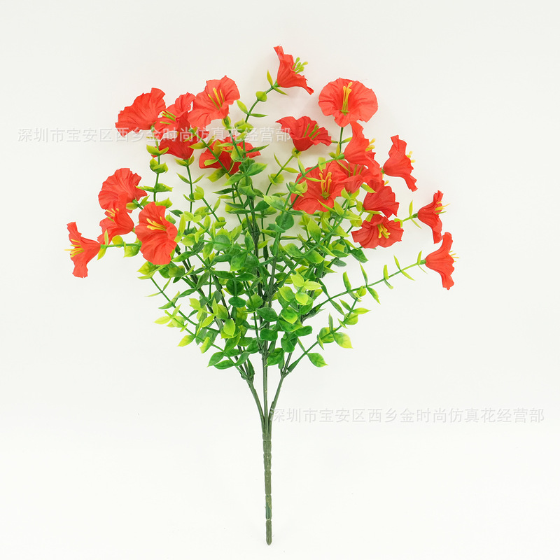 造花 7 フォークユーカリ朝顔模擬朝顔布花屋外家具装飾アクセサリー卸売|undefined