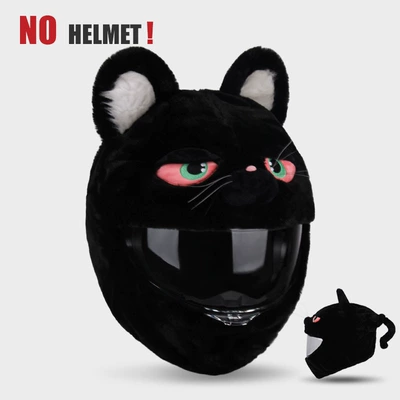 Dəbilqə (Kaska) aksesuarları exposed helmet full helmet plush - black-cat-hot-selling-model