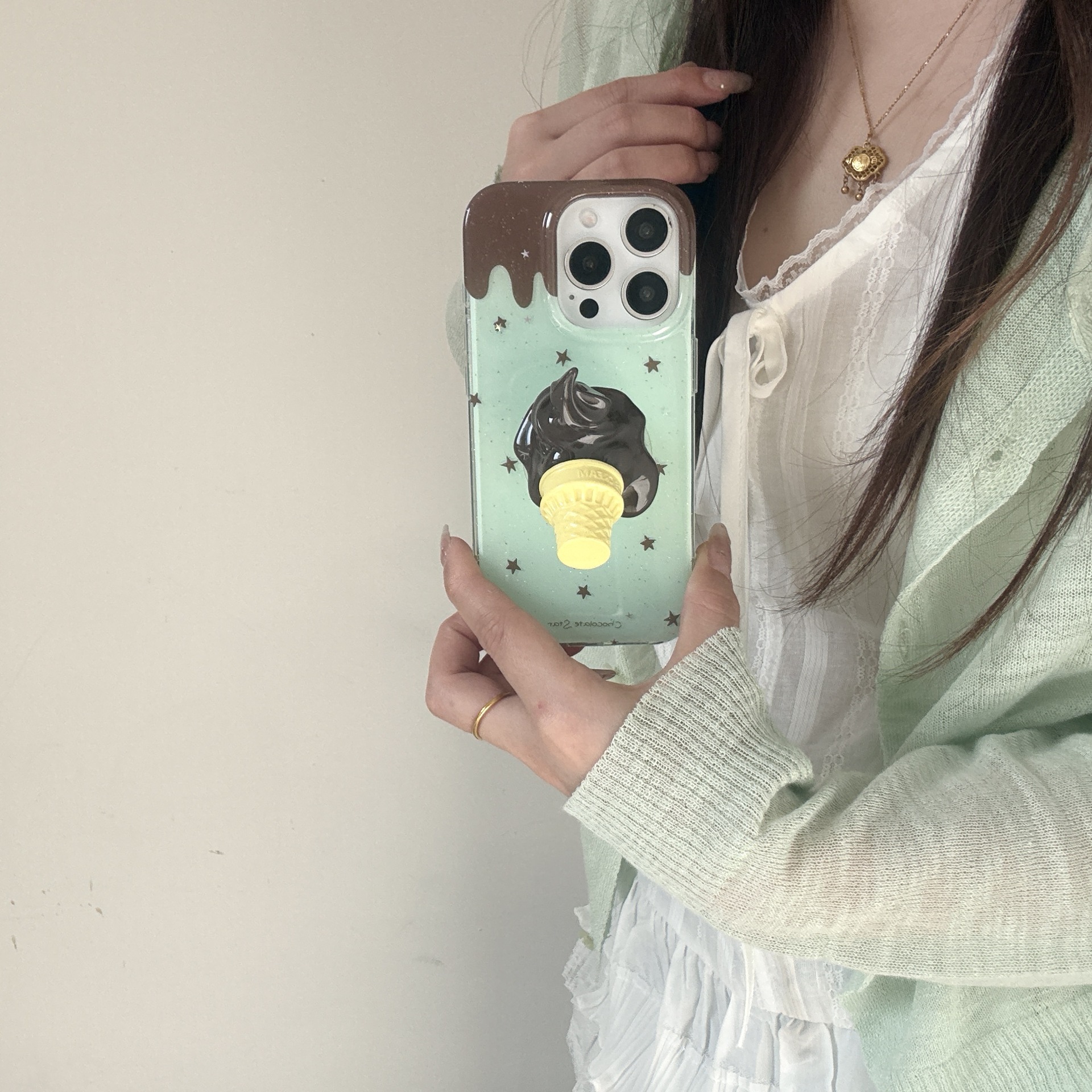 Verano pequeño helado fresco y lindo para Apple 16ProMax funda para teléfono móvil 15Pro Personalidad 14/13 Nuevo 15