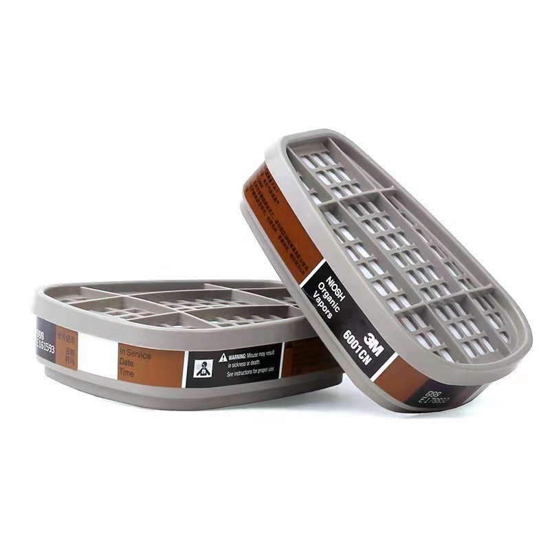 3M 6001CN自吸过滤式滤毒盒 防毒面具元件有机蒸气甲醛喷漆防护