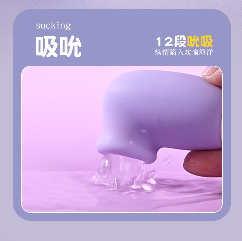 Sucking Vibrating Egg for Women, Adult Clitoral Stimulation Toy, Purple — detail image 18