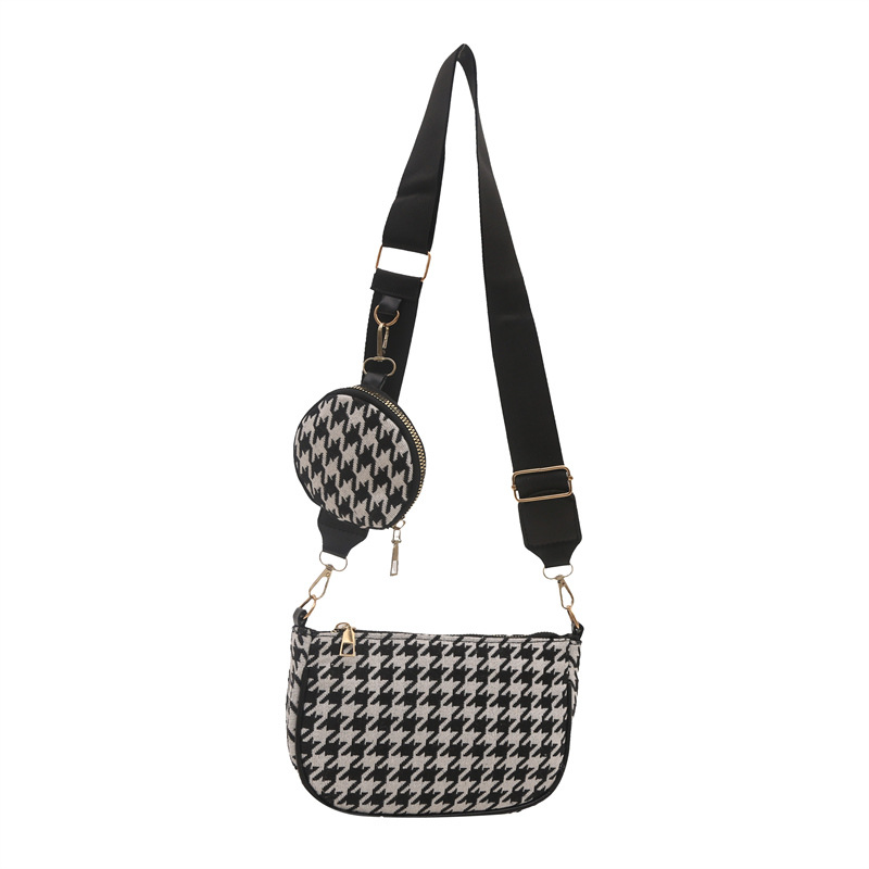 2024 un hombro nuevo mil pájaros bolso de madres, estilo coreano ancho cinturón de hombro, sensación extranjera, bolso de brazo fresco