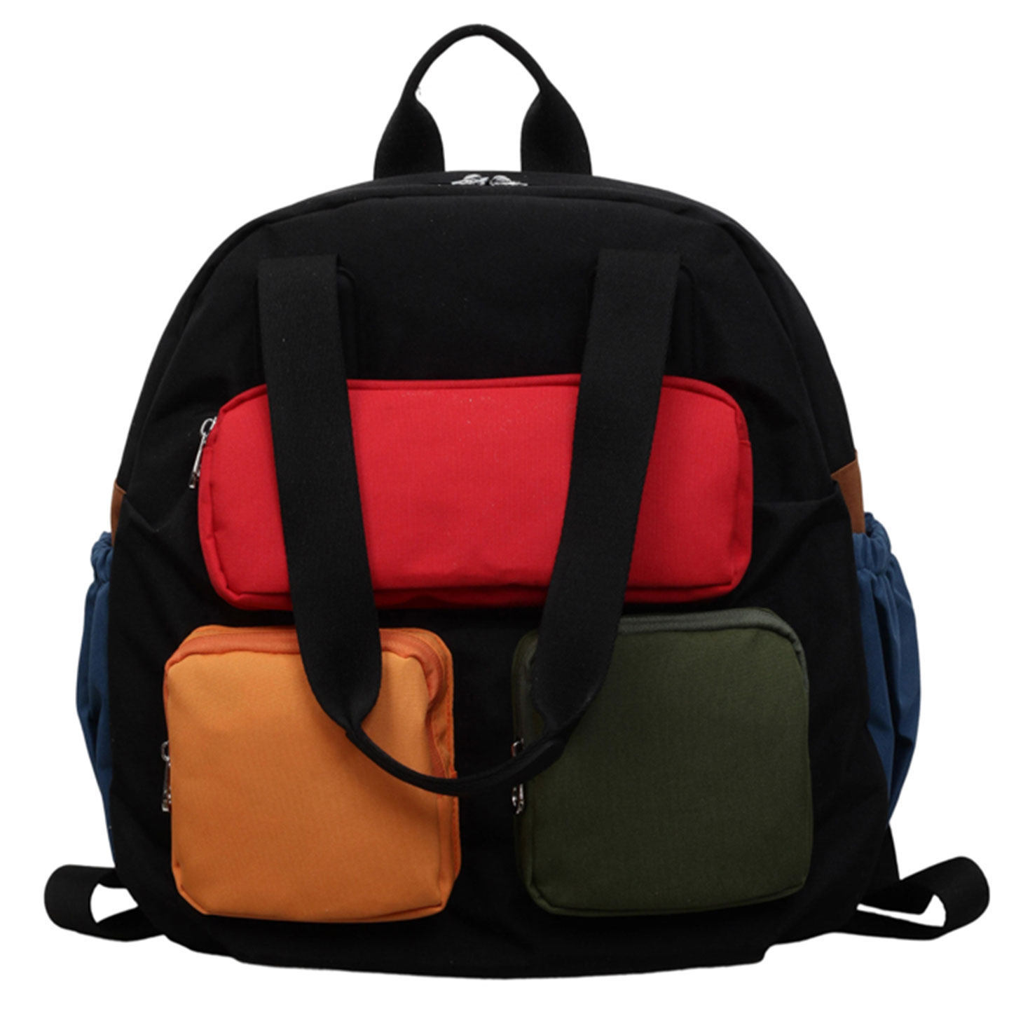 2026 nueva mochila de gran capacidad de viaje mochila de moda coreana multifuncional empalme día de nylon color contrastante