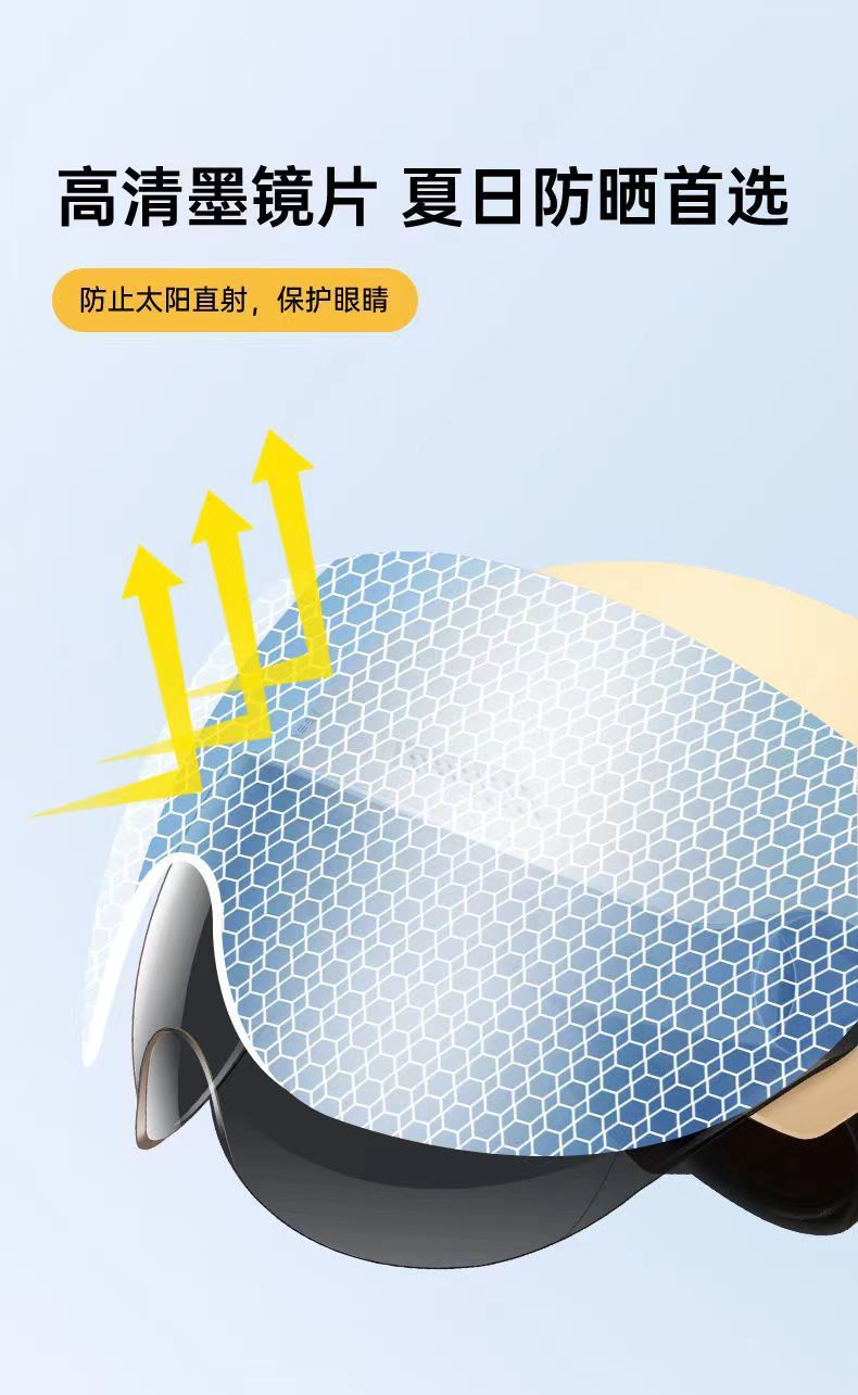 Suitable for electric car motorcycle helmet men's and women's summer anti-ultraviolet safety hat breathable half helmet