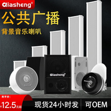 QIASHENG吸顶喇叭吊顶音响店铺专用定压公共广播背景音乐吸顶音箱
