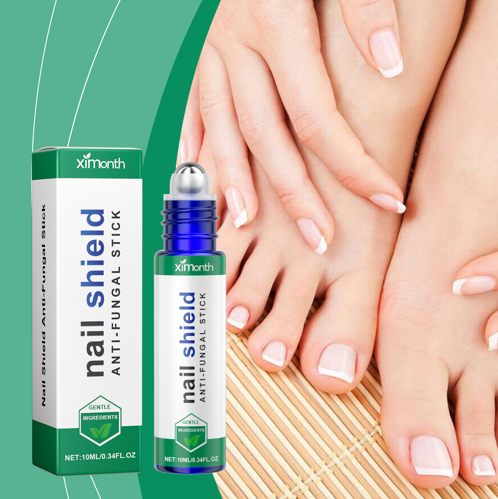 Ximonth Nail Care Roller Stick Daily Cleansing Hands and Feet Nails Softening Nail Surface Gentle Nourishing Nail Care Stick