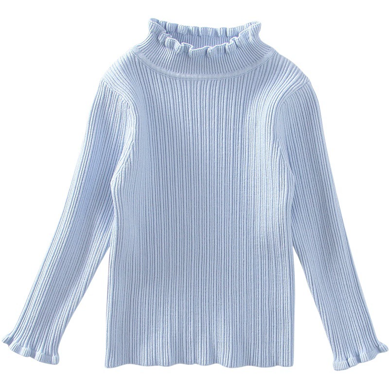 Свитер для девочек в западном стиле, Осень-зима 2022, взрыв краев ушей, детский трикотаж для девочек, детская одежда, внутренний верх