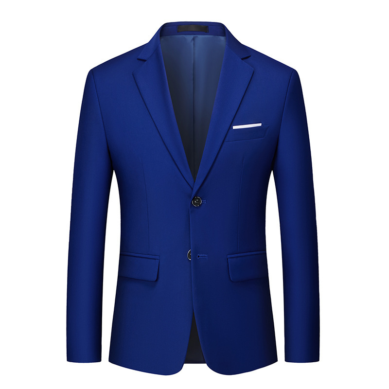 Men's Suit with Good Texture, Stereo, No-Iron, Crisp and Thick Two-Button Small Suit, Business Casual Export Cross-Border Jacket for Men