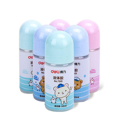 Deli liquid glue 7301/7302 office stationery glue with strong viscosity office supplies