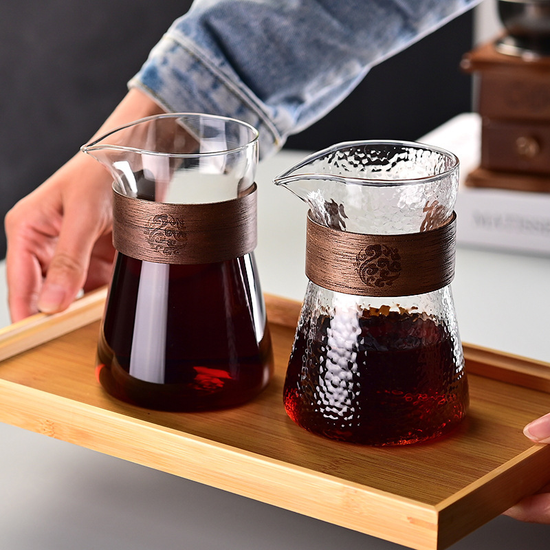 Hand-made Coffee Pot Sharing Pot Hanging Ear Coffee Cup Glass Coffee Brewing Pot Hand-made Coffee Tasting Cup