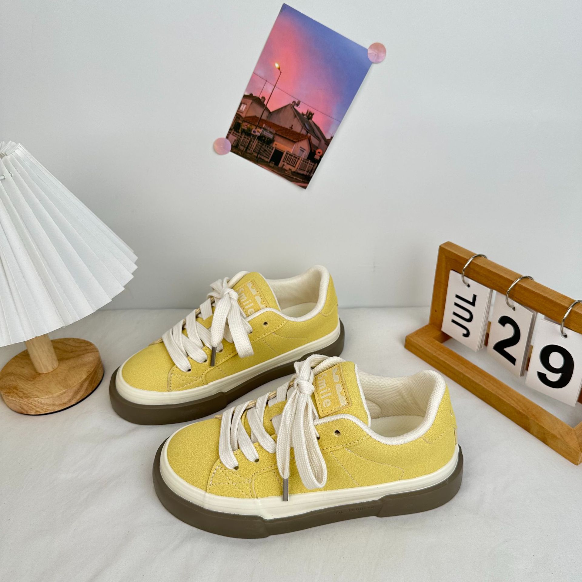 2024 yuanbo otoño nuevo estilo de zapatos de skate de entrenamiento de estilo coreano zapatos de lona de moda de mujer transmisión en vivo zapatos de mujer image 4