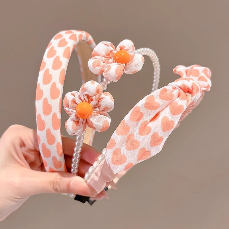 Bandas de cabello para niños primavera y verano antideslizante prensado bandas de cabello no estrangular bebés rotos acabado de cabello tarjeta de cabello adornamiento para el cabello de niña