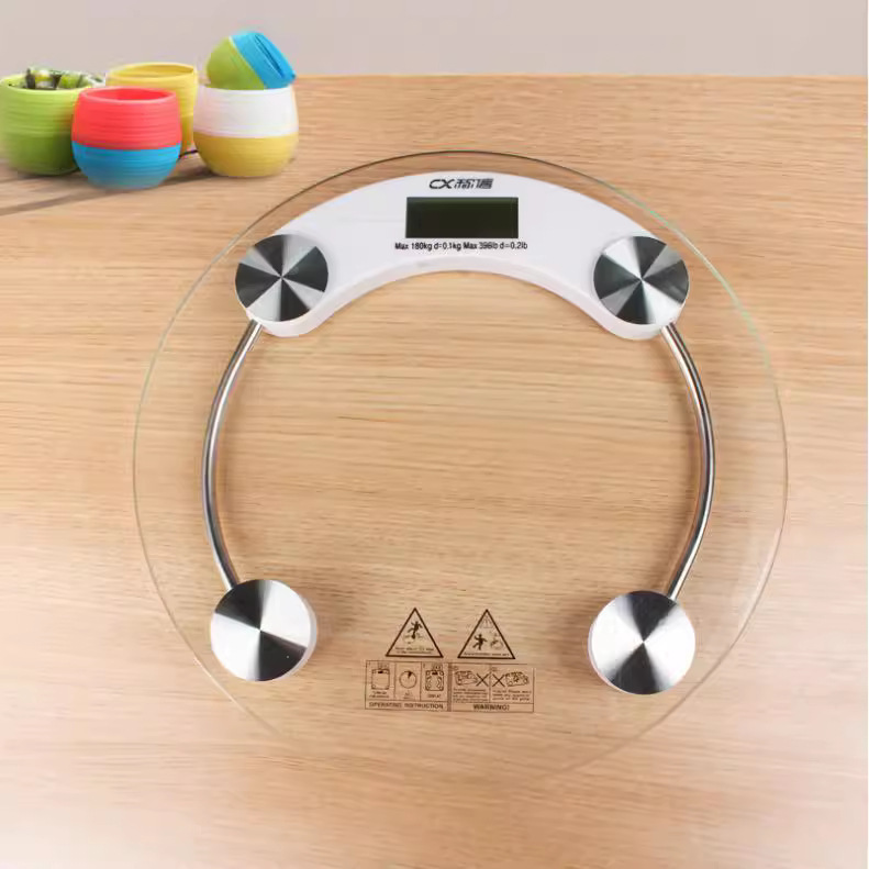 Suministro directo de fábrica Escala electrónica para la salud humana Escala electrónica de regalo transparente ronda hogar mini Escala electrónica