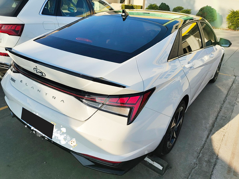 Specially Used for Hyundai Elantra Rear Wing 21-24 Seventh Generation New Elantra Modified Pressure Tail Fixed Wind Wing Without Punching