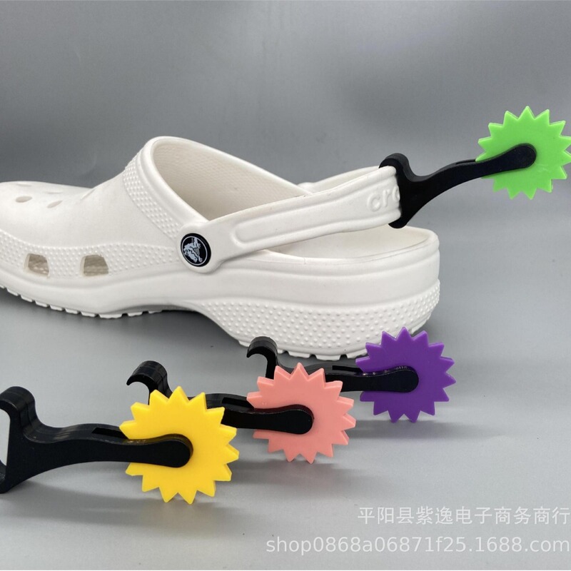 Cross-Border New Product Spurs Charm Crocs Clogs Shoe Accessory Rotating DIY Decoration Spurs