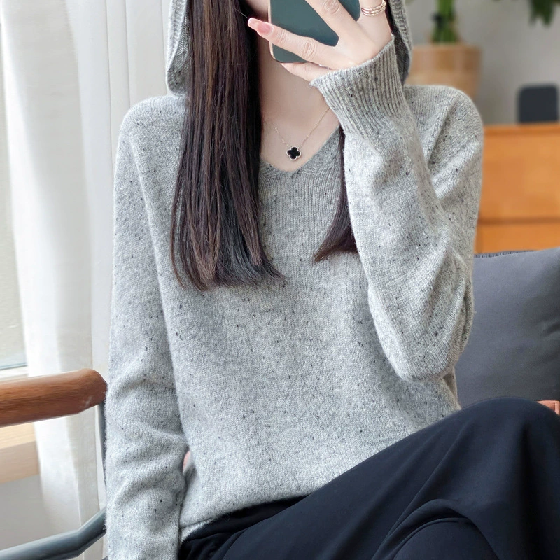 24 осенние и зимние шерстяные кашемировые толстовки женские V-образные блестящие свитера с длинными рукавами свободный 100 свитер свитер свитер