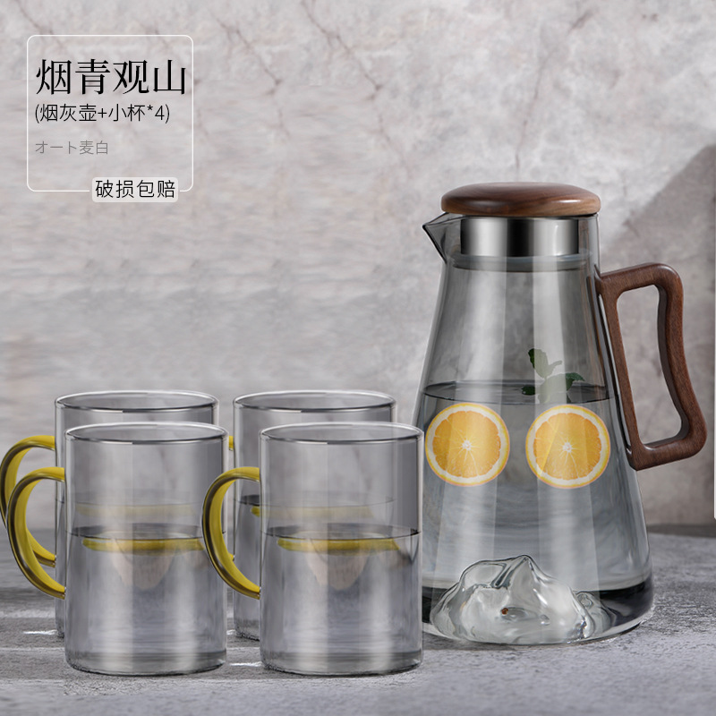 Yuqing Guanshan 차가운 주전자 + 재컵 4개