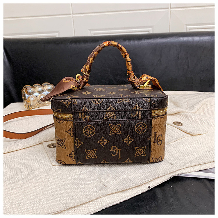 Borsa transfrontaliera, trama alla moda, popolare borsa a tracolla da donna, borsa con stampa retrò, versatile borsa cosmetica in stile coreano per donna_voghion.com