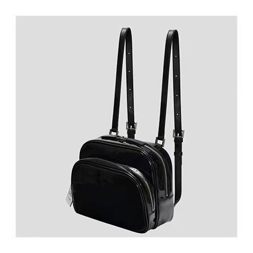JENNIE same style bag for women spring  new cute and playful solid color versatile casual black backpack
