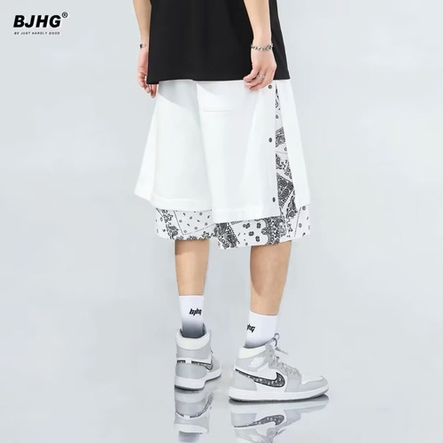 Men's Summer Casual Brand Five-Finger Pockets Loose Straight Leg Shorts