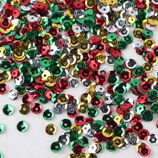 Silver bottom sequins clothing accessories Christmas headdress shoes and hats wedding nail art mobile phone case decorations accessories round curved piece