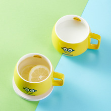 小黄人咖啡杯陶瓷家用喝水儿童卡通水杯家用奶咖杯MN-JNKD28-2