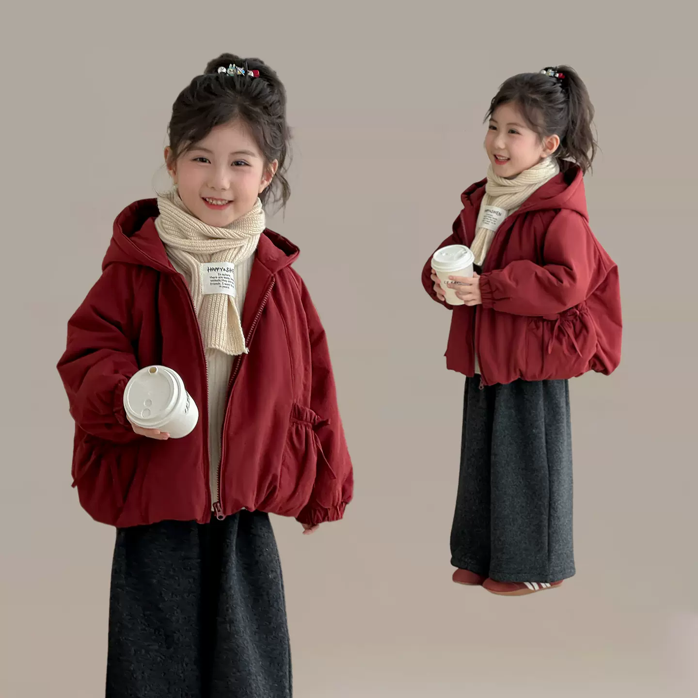 女童棉服冬季2026新款洋气宝宝秋冬款面包服儿童冬装棉袄女孩棉衣