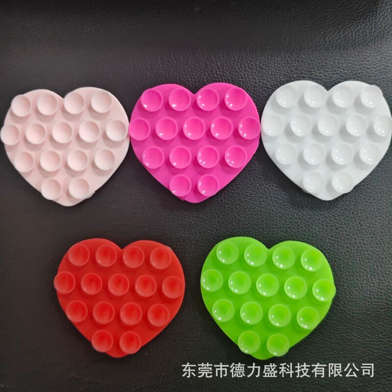 Factory Hot-Selling Multifunctional Self-Adhesive 15-Piece Heart-Shaped Double-Sided Suction Cups, Washable and Highly Resistant to Pressure