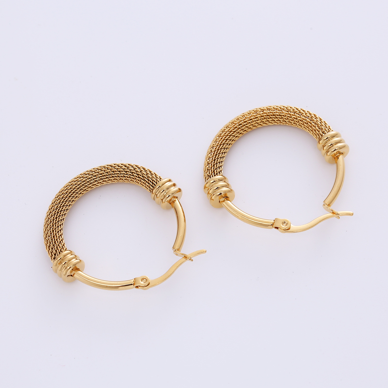 Fashion Circle Plating Titanium Steel Earrings display picture 2