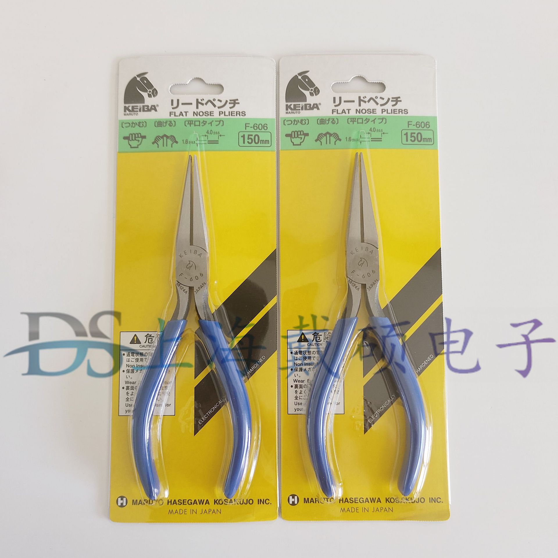 日本 KEIBA马牌 扁咀钳F-606平口钳6寸无牙尖咀钳150mm尖嘴