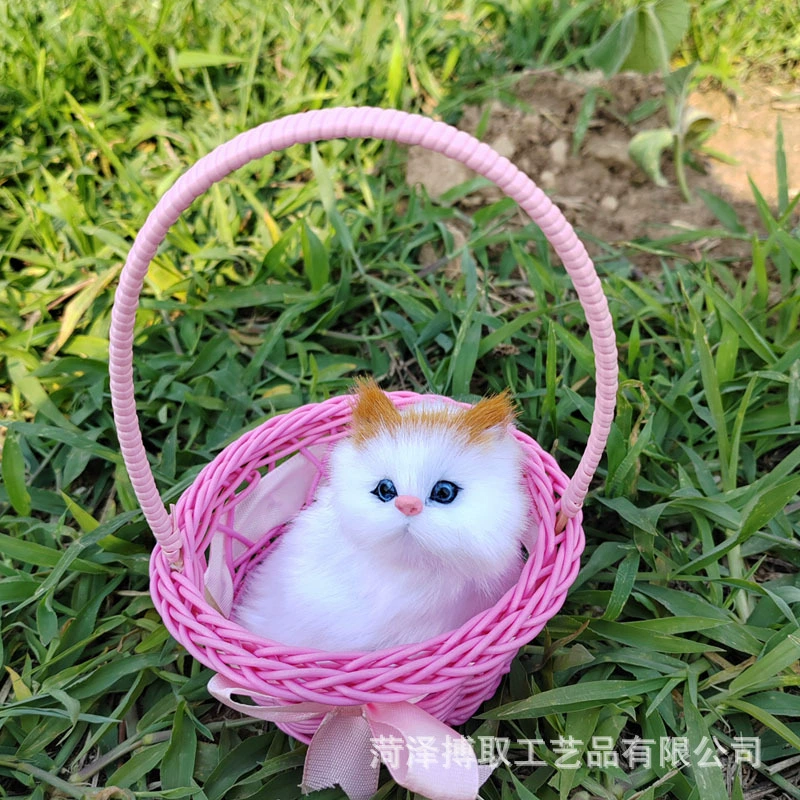 Реалистичная игрушка, корзина, модель животного