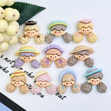 透色彩虹小熊气球月亮星星小花小狗小猫发夹头饰树脂卡通饰品配件