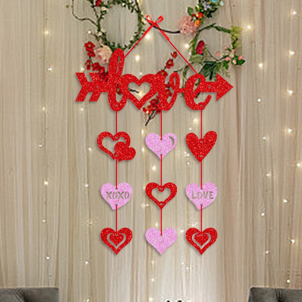 Amazon Día de San Valentín Decoración de amor Colgador de la puerta Propuesta romántica del día de San Valentín Decoración de la puerta de la boda Decoración del lugar