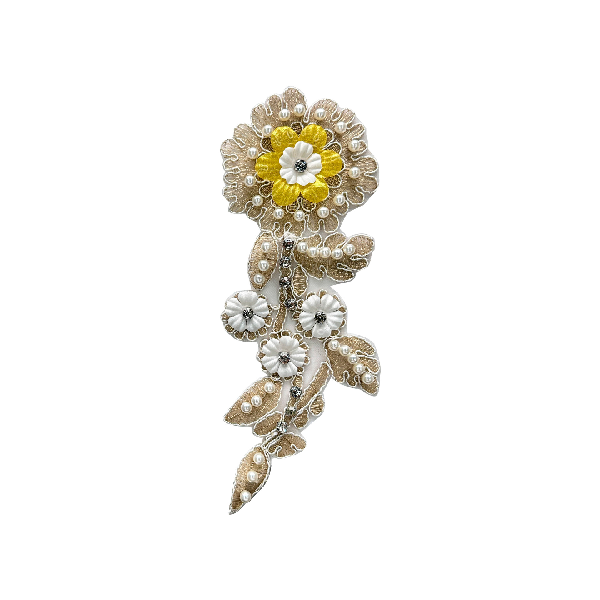 Nuevo encaje estereoscópico flor bordada encaje prenda decoración universal ropa calcomanía contra el cuello accesorios image 6