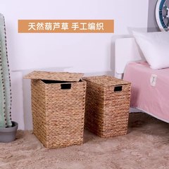 瓢箪草編み収納バスケット汚い洗濯かご四角い洗濯かご家庭用洗濯かご服玩具ごみ収納箱
