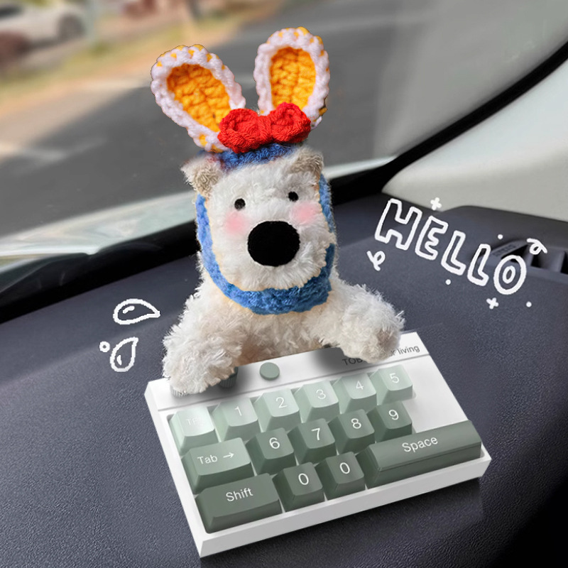 Tarjeta de estacionamiento temporal del automóvil lindo West Highland Puppy Keyboard Teléfono del automóvil Número de matrícula Decoración del automóvil Mover el automóvil