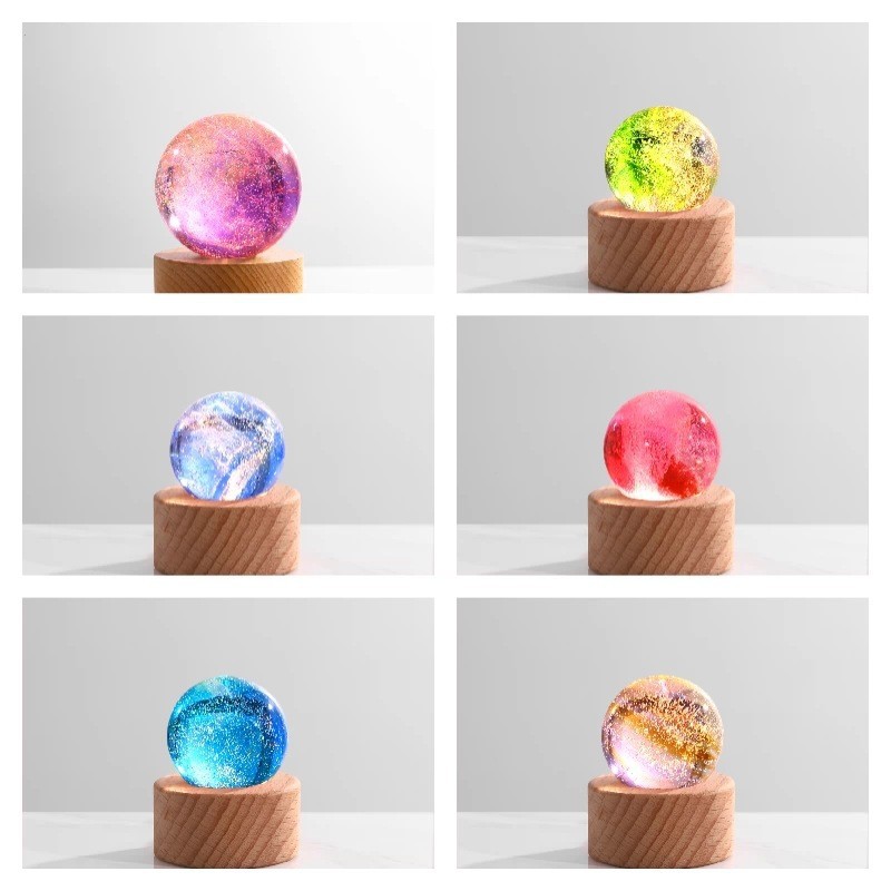 단일 볼 + 6cm 원목 발광 받침대