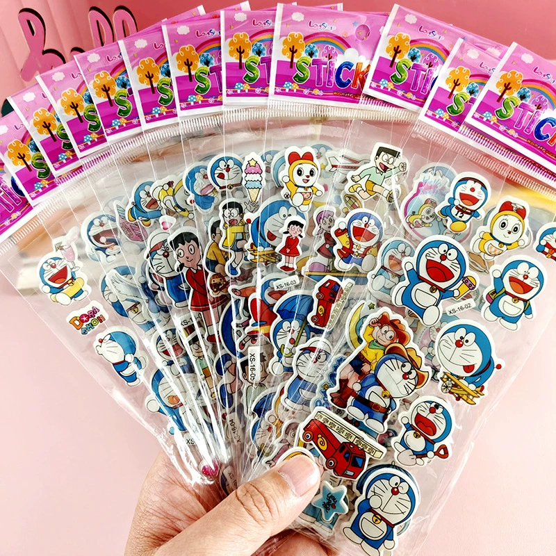 Sanrio, детская мультяшная наклейка, динозавр, трёхмерные наклейки, в формате 3D