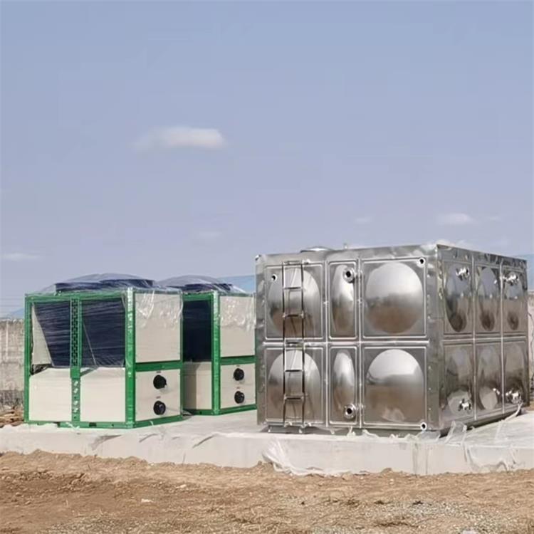 复叠空气源热泵机组 屠宰电镀高温热泵 60-85度可调 变频复叠高温