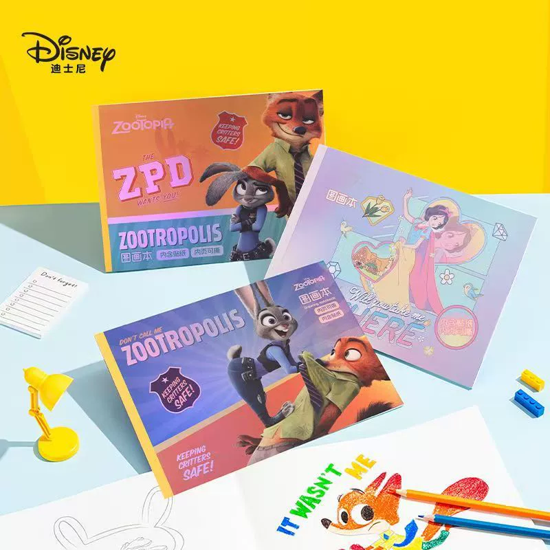 Disney мульткнига с картинками, маркером, акварелью, карандашами, граффити